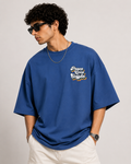 Kessolin Peace Love Coffee Oversized T-Shirt – Vintage Blue