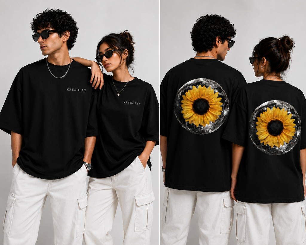 Kessolin Solar Bloom Oversized T-Shirt