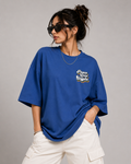 Kessolin Peace Love Coffee Oversized T-Shirt – Royal Blue